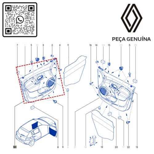 RN 38098R 809038098R ACABAMENTO FORRO DA PORTA LADO ESQUERDO SAN IILOG II 3